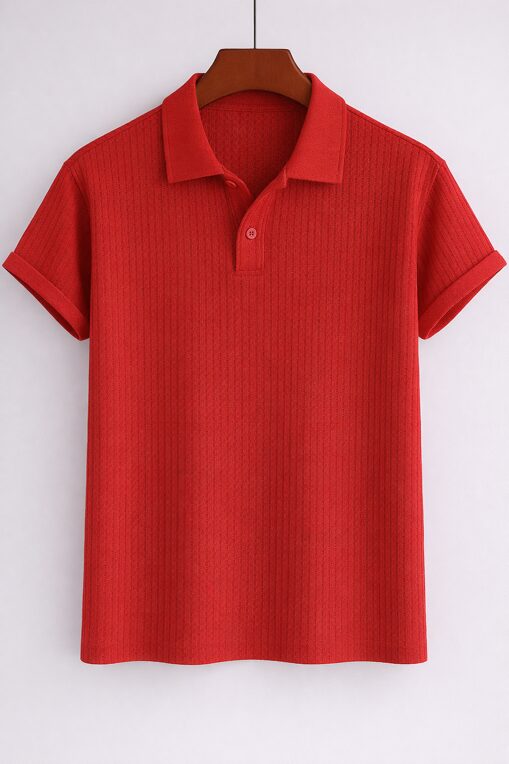Waffle Knit Polo