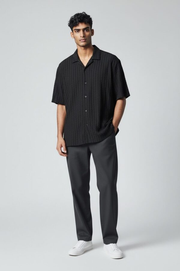 Ribbed Buttom Up Shirt