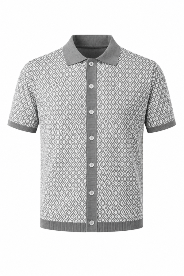 The Regal Knit Button Up Polo Shirt