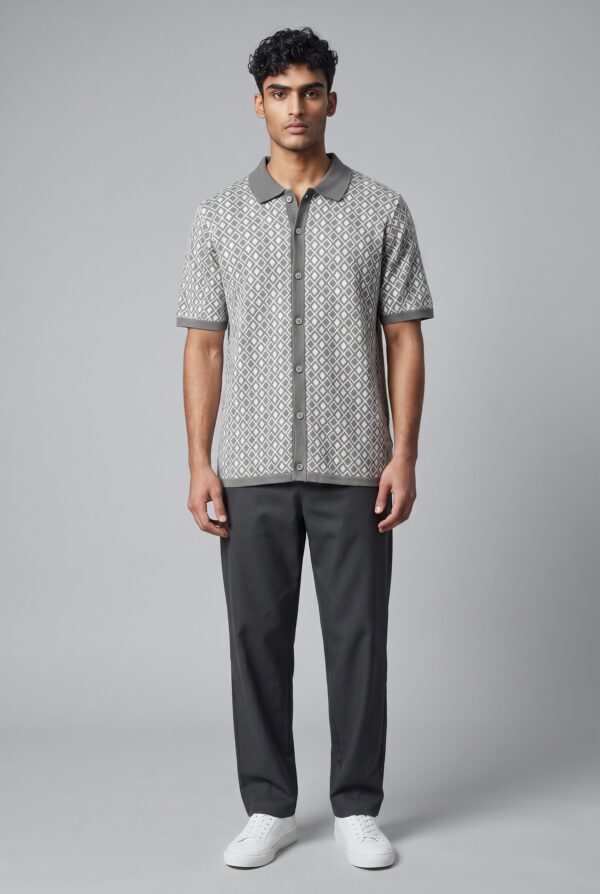 The Regal Knit Button Up Polo Shirt