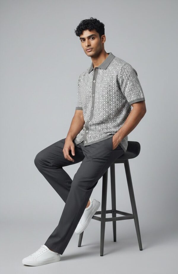 The Regal Knit Button Up Polo Shirt