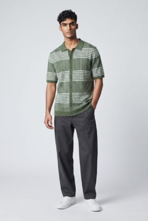 The Regal Knit Button Up Polo Shirt