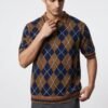 Argyle Knitted Polo Shirts