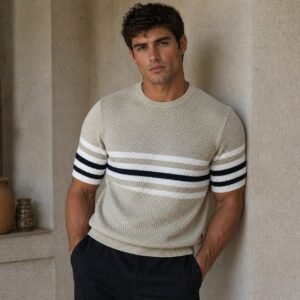 Sapphire Knitted Cotton Crew Neck
