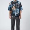 Artistic Patchwork Denim Cropped Shirt