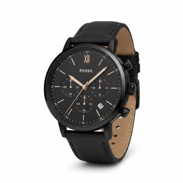 photoroom_20260610_163331 Fossil Black Leather Chronograph Watch
