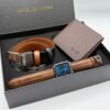Wallet, Watch &Belt Combo Gift Set