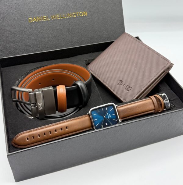 Wallet, Watch &Belt Combo Gift Set