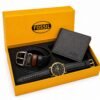Wallet, Watch &Belt Combo Gift Set
