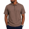 Men’s Interlock Vertical Rib Half-Zip Polo T-Shirt