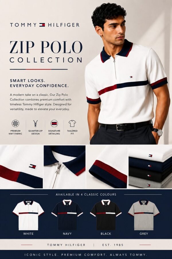 457a4c2b-078c-47dc-a964-79b70b03a16f Tommy Hilfiger Zip Polo