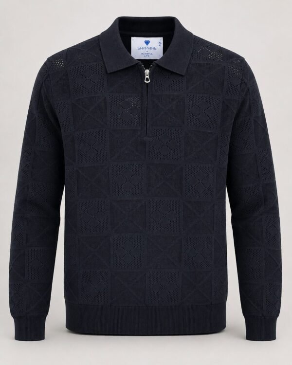 Long Sleeves Quarter Zip-100% Cotton
