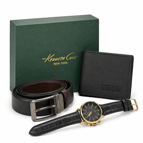 Wallet, Watch &Belt Combo Gift Set