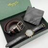 Wallet, Watch &Belt Combo Gift Set