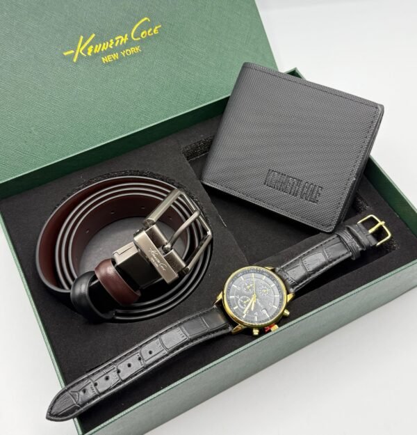 Wallet, Watch &Belt Combo Gift Set