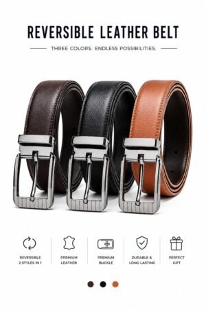 Leather Reversible 2 in 1 belt