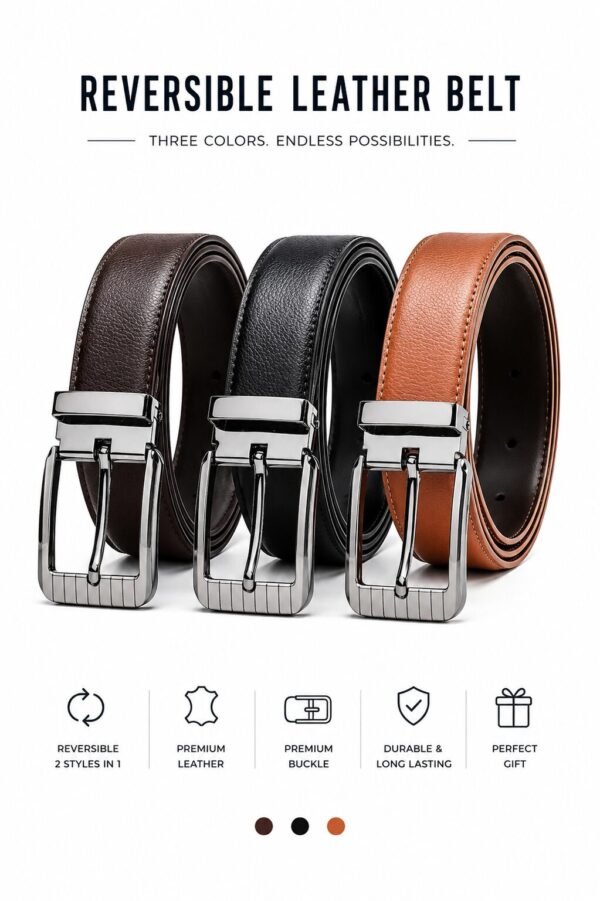 Leather Reversible 2 in 1 belt