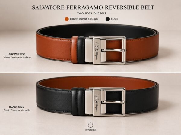 Leather Reversible 2 in 1 belt