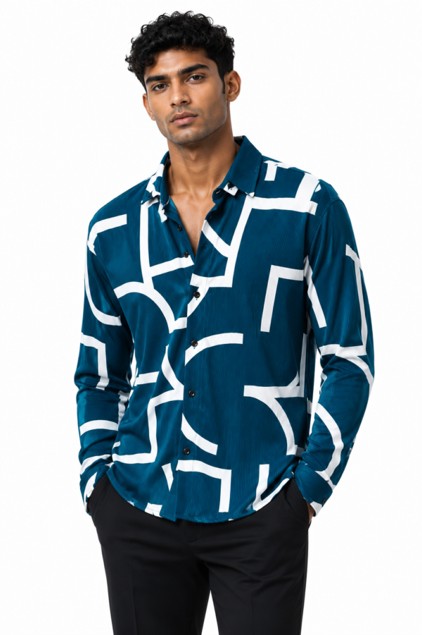 056e68fd-6ab6-4d1c-974d-77ec0b78c13e Geometric Print long sleeve Shirt