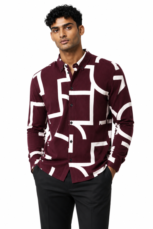 47d0c884-05f1-4f05-a5e5-30b6040b2555 Geometric Print long sleeve Shirt