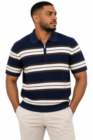 c784bacb-670c-4dad-81d5-958229c8a0ac Striped Quarter Zip Polo