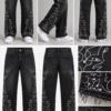 Black Vintage Stone-Embroidered Jeans (size33)